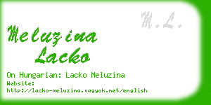 meluzina lacko business card